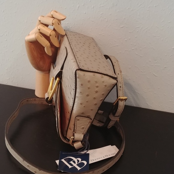 Dooney & Bourke Oyster Grey Ostrich Kyra Crossbody - Picture 6 of 9